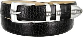 img 4 attached to 👔 High-Quality Brandon Italian Calfskin Designer Alligator Men's Belts and Accessories