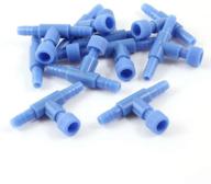 🐠 akoak 10 pack blue plastic fish tank air pump control valves aquarium hose connector - 2-way adjustment valves for aquatic accessories and supplies logo