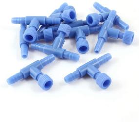 img 3 attached to 🐠 AKOAK 10 Pack Blue Plastic Fish Tank Air Pump Control Valves Aquarium Hose Connector - 2-Way Adjustment Valves for Aquatic Accessories and Supplies