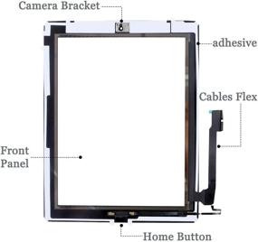 img 1 attached to 📱 KAKUSIGA iPad 4th Gen Touch Screen Glass Digitizer Replacement Kit – White