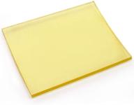 🔶 thick leather craft punching pad mat for diy cutting board, rubber stamping & punching protection pad - pale yellow mute board punch - 5.51 x 7.87 x 0.31 logo