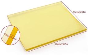 img 3 attached to 🔶 Thick Leather Craft Punching Pad Mat for DIY Cutting Board, Rubber Stamping & Punching Protection Pad - Pale Yellow Mute Board Punch - 5.51 x 7.87 x 0.31