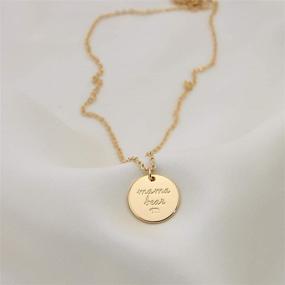 img 1 attached to 🌟 LUIWIN Inspirational Disc Necklace: 18K Gold Plated Dainty Personalized Motivation Charm Engraved Pendant Jewelry