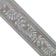 🎀 jl 417 metallic silver floral jacquard webbing ribbon trim 1-1/2" (38mm) 5 yards: perfect for sewing, crafting, home decor, weddings, gift wrapping, hat bands - buy now! logo