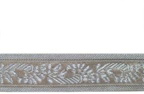 img 1 attached to 🎀 JL 417 Metallic Silver Floral Jacquard Webbing Ribbon Trim 1-1/2" (38mm) 5 Yards: Perfect for Sewing, Crafting, Home Decor, Weddings, Gift Wrapping, Hat Bands - Buy Now!