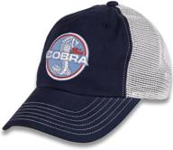 🧢 blue shelby cobra hat with mesh in khaki tone logo