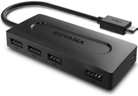 img 4 attached to 🔌 SUYAMA USB OTG Adapter with Power Supply for TV Stick, All-New TV (2017), Nintendo Classic Mini, Sony Playstation Classic - Micro USB HUB Adaptor