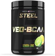 🌱 steel supplements veg - bcaa лимонно-лаймовый вкус | веганский, без глютена, без сои | стимулирует рост мышц, выносливость и восстановление | анаболический препарат | 30 порций логотип