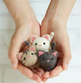 img 2 attached to Hamanaka Small Cats 🐱 Needle Felting Kits - H441-483