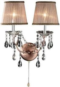 img 2 attached to 🦌 Rosie Crystal Wall Sconce Deer Antler Inspired Lamp - OK-5126s 17-Inch