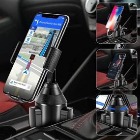 img 3 attached to Upgraded Adjustable Car Cup Holder Phone Mount for iPhone 12 Pro/11/XS Max/XR/X/8, Samsung Galaxy S20/S10/S9, Note 10/S8/S7, LG, Sony & More - Car Phone Mount