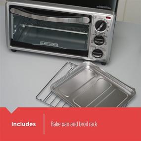 img 2 attached to 🔥 Black+Decker TO1313SBD Toaster Oven: Compact 15.47 Inch Kitchen Appliance in Sleek Silver Design