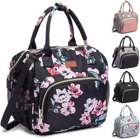 img 4 attached to 👜 Versatile Insulated Lunch Bag for Women - Spacious Tote, Leakproof Reusable Cooler, Adjustable Shoulder Strap - Ideal for School, Office, Picnic & Beach