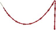 🔴 captivating 72 inch paulownia wood bead garland in vibrant red by creative co-op logo