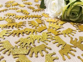 img 2 attached to 👑 Sparkling Prince King Crown Confetti - 100pcs/pack - Ideal for Baby Shower Party Decorations