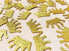 img 3 attached to 👑 Sparkling Prince King Crown Confetti - 100pcs/pack - Ideal for Baby Shower Party Decorations