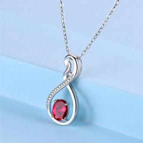 img 3 attached to Infinity Necklace Sterling Anniversary Girlfriend Women's Jewelry