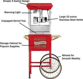 img 2 attached to Red Great Northern Popcorn 5995 10 oz. Perfect Popper Popcorn Machine with Cart