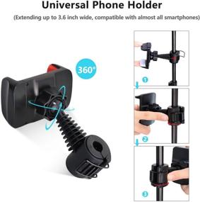 img 1 attached to 📸 UBeesize 10.2-inch Selfie Ring Light with Tripod Stand & Cell Phone Holder for Live Stream/Makeup – Mini Led Camera Ringlight for YouTube Video/Photography, Compatible with All Phones (Black)