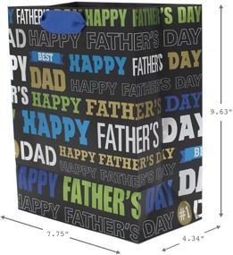 img 2 attached to Hallmark 9-inch Medium Father's Day Gift Bag with Tissue Paper - Black, Green, Blue, Gold - Best Dad - Happy Father's Day