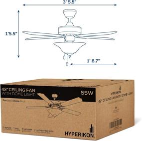 img 3 attached to Hyperikon Ceiling Controlled Fixture Reversible Lighting & Ceiling Fans for Ceiling Fans & Accessories