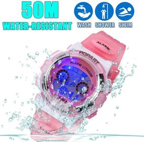 img 2 attached to Girls' Waterproof Outdoor Digital Watch with Multiple Functions