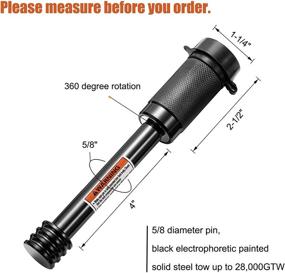 img 3 attached to Замок-защелка CZC AUTO для фиксации прицепного шара, диаметр 5/8 дюйма, ультродлинный пин длиной 4 дюйма для прицепов классов III IV, идеально подходит для крепления велосипедного багажника на прицеп, шара и буксировочного троса, совместим с прицепами, грузовиками, автомобилями и лодками.