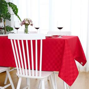 img 4 attached to 🌊 Waterproof Rectangular Tablecloth by FOLINS HOME