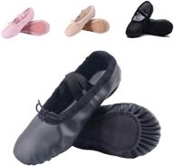🩰 stylish ruqiji leather ballet toddlers slippers for girls - comfy and chic shoes logo