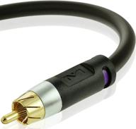 🔌 8ft mediabridge ultra series subwoofer cable - dual shielded, gold plated rca to rca connectors - black logo