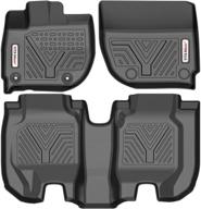 🚗 custom fit black tpe floor mats for honda hr-v 2016-2022 | all-weather protection, 1st &amp; 2nd row floor liners by yitamotor logo