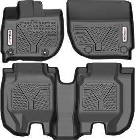 img 4 attached to 🚗 Custom Fit Black TPE Floor Mats for Honda HR-V 2016-2022 | All-Weather Protection, 1st &amp; 2nd Row Floor Liners by YITAMOTOR