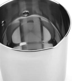 img 2 attached to 🥓 WUWEOT Bacon Grease Container: 2 L Stainless Steel Oil Strainer Pot with Lid, Easy Grip Handle, and Tray for Bacon Fat, Kitchen Cooking or Frying Oil