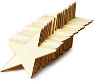 24-pack of unfinished wooden star cutouts, 4 inches - ideal for crafting logo