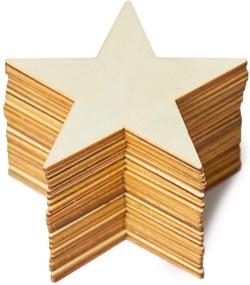 img 3 attached to 24-Pack of Unfinished Wooden Star Cutouts, 4 Inches - Ideal for Crafting