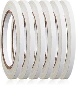 img 4 attached to 🎨 6 Rolls of 1/4-Inch x 22.9 Yards Double-Sided Adhesive Tape for Arts, Crafts, Photography, Scrapbooking, Card Making, Gift Wrapping, Office, and School Supplies
