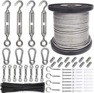 🌟 enhance your outdoor lighting with string light hanging kit - durable wire rope, turnbuckle, and hooks included logo