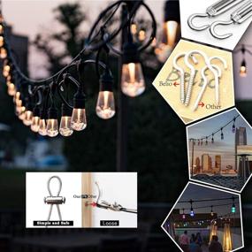 img 1 attached to 🌟 Enhance Your Outdoor Lighting with String Light Hanging Kit - Durable Wire Rope, Turnbuckle, and Hooks Included