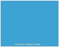 🔵 craft with ease: 12&#34; x 10 ft glossy oracal 651 ice blue adhesive-backed vinyl roll for craft cutters & vinyl sign cutters logo