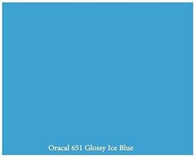 img 4 attached to 🔵 Craft with Ease: 12&#34; x 10 ft Glossy Oracal 651 Ice Blue Adhesive-Backed Vinyl Roll for Craft Cutters & Vinyl Sign Cutters