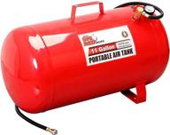 🔴 torin big red t88011 portable horizontal air tank - 11 gallon capacity, red, with 50" hose logo