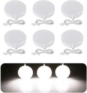 💡 le led under cabinet puck lights kit, 1020 lumens, 5000k daylight white, night light, ideal for kitchen, closet, stairs and more, all-inclusive accessories, pack of 6 логотип