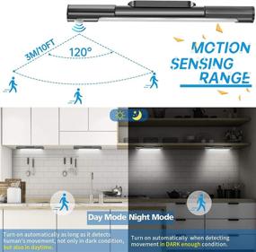 img 2 attached to 💡 Magnetic Led Closet Light with Motion Sensor: Wireless, Rechargeable and Dimmable Under Cabinet Light for Closet, Cabinet, Cupboard, Kitchen, Hallways - Grey