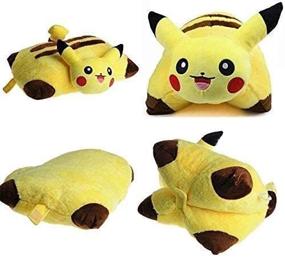 img 1 attached to 🧸 Plush Pillow Toys for Kids - Collapsible Cartoon Pillow, Ideal Gift