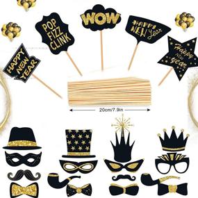 img 3 attached to 🎉 52PCS New Year 2021 Photo Booth Props: Funnlot New Years Eve Props, Selfie Props for Kids & Adults - Perfect for Happy New Year Decorations!