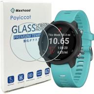 📱 защитное стекло poyiccot для garmin forerunner 245/245 music (2 штуки) - ультратонкое, твердость 9h, пленка устойчивая к царапинам для умных часов логотип