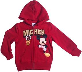 img 1 attached to 🦸 Детская толстовка с молнией Disney Mickey Mouse для маленьких мальчиков: Порадуйте своего ребенка этим очаровательным капюшоном-супергероем!