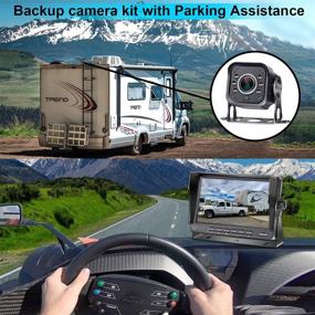 img 1 attached to 📷 High-Speed Rear View Observation RV Backup Camera AHD 1080P with 7 Inch LCD Monitor and 30 Mins DIY Installation System for Trailer Truck Fifth Wheel Camper - Long-Lasting Metal Material by DoHonest V22