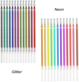 img 3 attached to 🖌️ Upgrade Your Glitter Gel Pens Set with ZSCM 120 Colors Gel Pen Ink Refills, Glitter Neon Gel Ink Pens Refills Replace Cartridges efficiently, No Repeats!