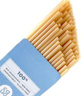 sustainable sugarcane drinking straws - pack of 50 biodegradable, compostable & plastic-free straws in standard size by equo logo